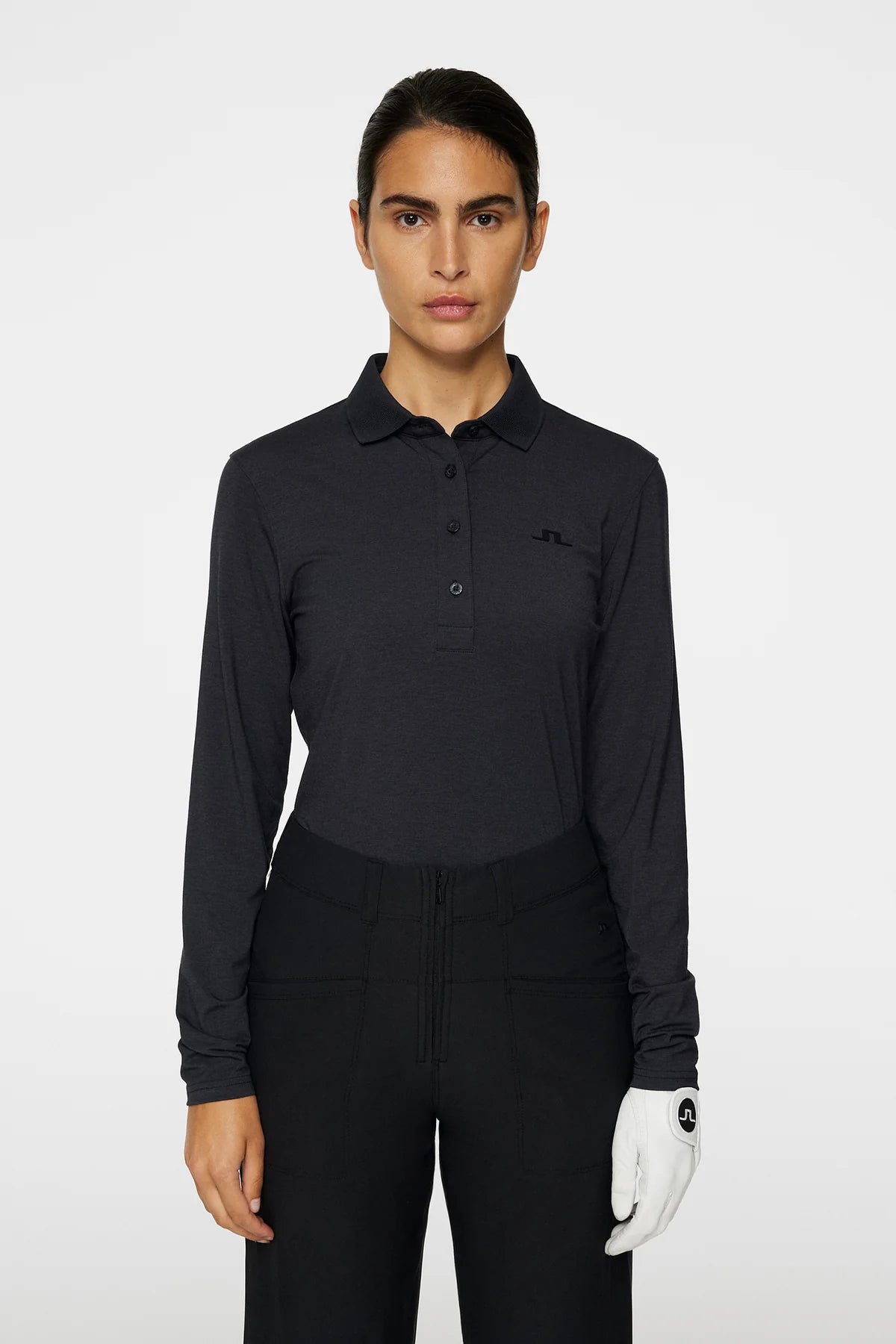 JLINDEBERG FLOR LONG SLEEVE POLO BLACK