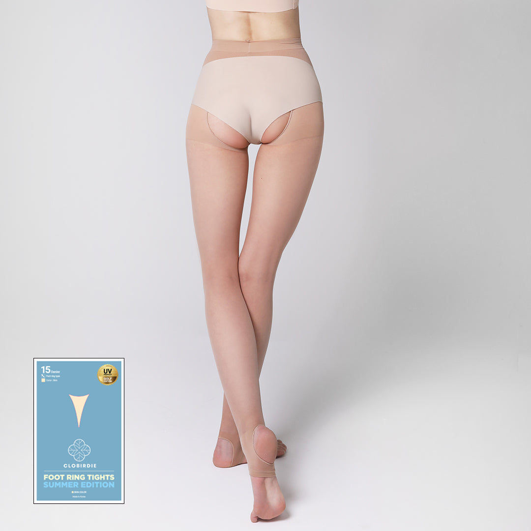 Clobirdie Womens`s Golf Stockings UV Protection 15 Denier Cool Bottom Hem Stockings