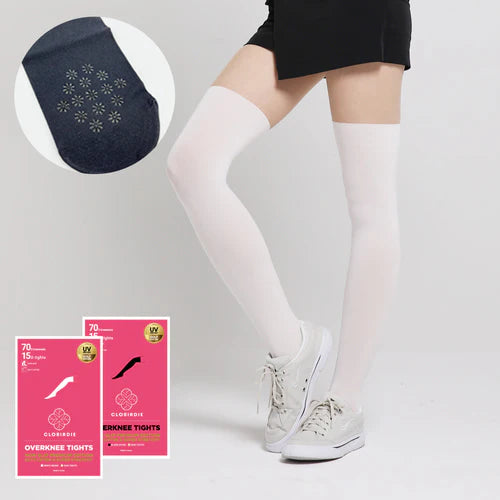 Clobirdie two-tone golf stockings non-slip UV protection